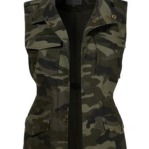 NEW LOVE TREE CAMOUFLAGE MILITARY ANORAK ARMY VEST shirt jacket wrap USA SM-2XL